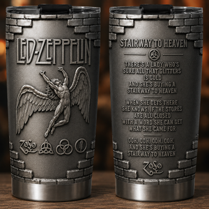 Led Zeppelin 3D Printed Stainless Steel Tumbler Swan Song Travel Mug Double Wall Vacuum Insulated Cup