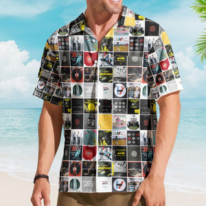 Twenty One Pilots Album Cover Collage Hawaiian Shirt - Unisex Indie Pop Music Summer Button Up