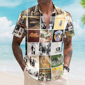 Fleetwood Mac Hawaiian Shirt – Vintage Album Collage Classic Rock Style