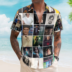 James Taylor Album Collage Hawaiian Shirt – Classic Folk Music Fan Shirt
