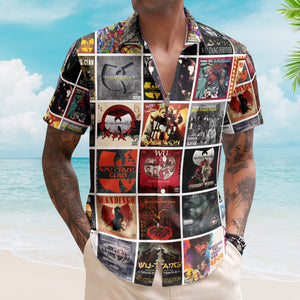 Wu-Tang Clan Hawaiian Shirt – Album Cover Collage Hip-Hop Summer Button Up