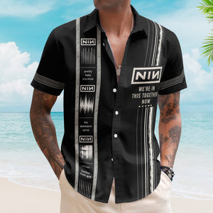 Nine Inch Nails Luxury Design Hawaiian Shirt – Industrial Rock Inspired Hawaiian Shirt