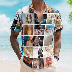 Britney Spears Album Collage Hawaiian Shirt – Pop Star Fan Shirt