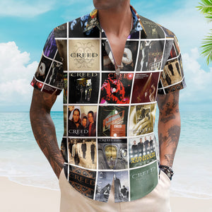 Creed Album Collage Hawaiian Shirt – Rock Music Band Fan Shirt