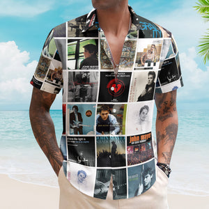 John Mayer Album Collage Hawaiian Shirt – Pop Rock Music Fan Shirt