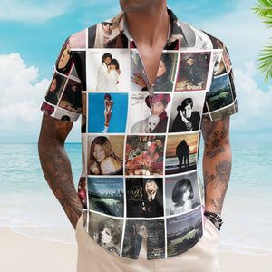 Barbra Streisand Album Collage Hawaiian Shirt – Pop Music Fan Shirt