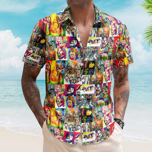 The Beatles Hawaiian Shirt – Pop Art Collage Psychedelic Rock Summer Button Up