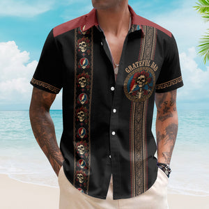 Grateful Dead Hawaiian Shirt - Unisex Retro Button Up With A Grateful Dad Twist