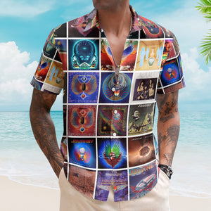 Journey Band Album Collage Hawaiian Shirt – Rock Music Band Fan Shirt