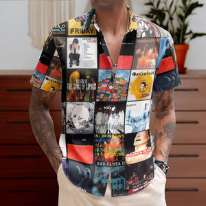 Radiohead Nostalgia Collage Hawaiian Shirt – Iconic Album Memories Gift