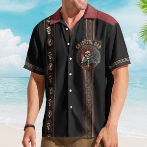 Grateful Dead Hawaiian Shirt - Unisex Retro Button Up With A Grateful Dad Twist