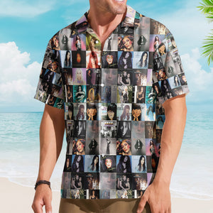 Cher Retro Music Album Art Mosaic Grid Colorful Hawaiian Shirt – Retro Music Album Art Inspired Unisex Shirt