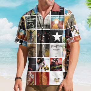 Stone Temple Pilots Album Collage Hawaiian Shirt – Rock Band Fan Shirt