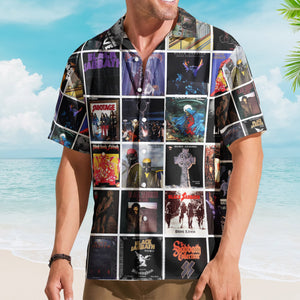 Black Sabbath Album Collage Hawaiian Shirt – Rock Band Fan Shirt