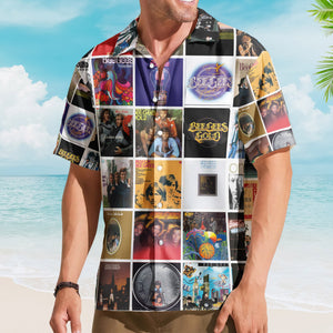 Bee Gees Album Collage Hawaiian Shirt – Rock Music Band Fan Shirt