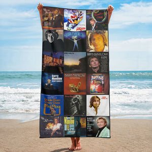 Barry Manilow Beach Towel Album Cover Collage Pop and Rock Towel