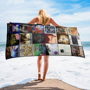 Lynyrd Skynyrd Beach Towel Album Cover Collage Southern Rock Towel