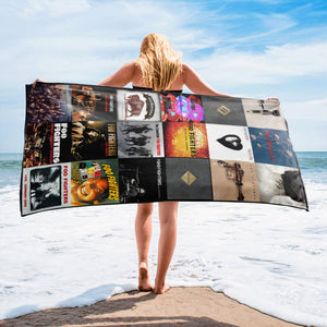 Foo Fighters Beach Towel Album Cover Collage Classic Rock Towel