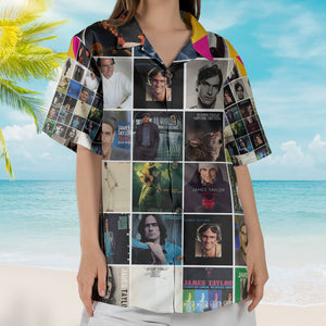 James Taylor Album Collage Hawaiian Shirt – Classic Folk Music Fan Shirt
