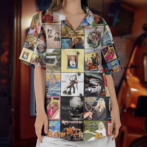 Dolly Parton Nostalgia Collage Hawaiian Shirt – Vintage Country Memories Gift