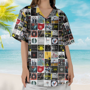 Twenty One Pilots Album Cover Collage Hawaiian Shirt - Unisex Indie Pop Music Summer Button Up