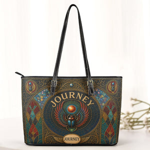 Journey Handbag, Tote Bag and Wallet Set, Stained Glass Scarab Design, Don't Stop Believin' Classic Rock Fan Gift
