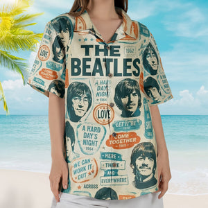 The Beatles Album Graphic All-over Print Hawaiian Shirt – Retro Music Album Art Inspired Shirt
