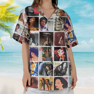 Diana Ross Album Collage Hawaiian Shirt – R&B Pop Music Fan Shirt