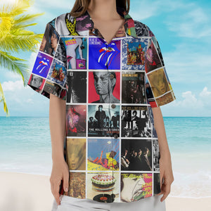The Rolling Stones Album Collage Hawaiian Shirt – Rock Band Fan Shirt