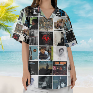 John Mayer Album Collage Hawaiian Shirt – Pop Rock Music Fan Shirt