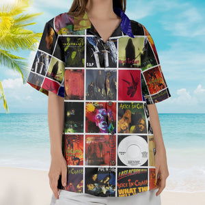 Alice in Chains Album Collage Hawaiian Shirt – Rock Music Fan Shirt