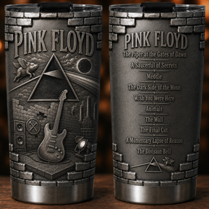Pink Floyd Dark Side of the Moon Insulated Tumbler 3D Embossed Prism Travel Cup