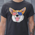 Corgi American Sunglasses  4th of July Dog Puppy USA Classic Unisex T-Shirt