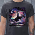Galaxy Cat On Dinosaur Unicorn In Space Premium Classic Unisex T-Shirt