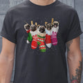 Pug Christmas Socks Funny s Xmas Vintage Cute Gift Classic Unisex T-Shirt