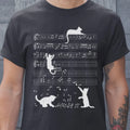 Cute Cat Kitty Playing Music Clef Piano Musician Art Classic Unisex T-Shirt