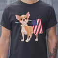 Funny Chihuahua dog American Flag Dog  4th of July Classic Unisex T-Shirt