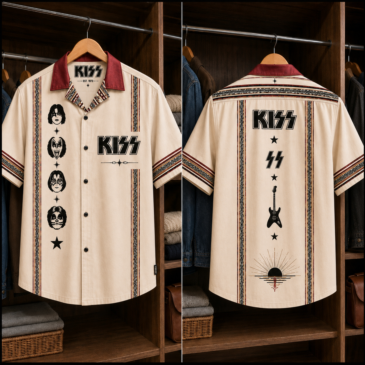 KISS Luxury Design Hawaiian Shirt – Hard Rock Inspired Hawaiian Shirt