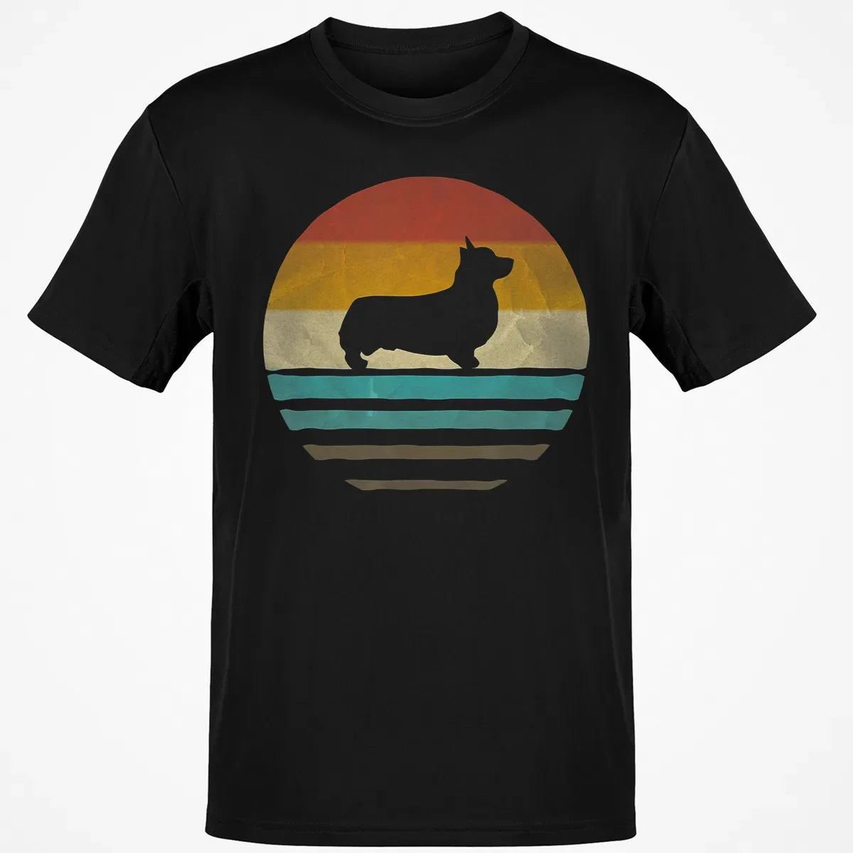Corgi Dog Retro Vintage 60s 70s Silhouette Breed Funny Gift Classic Unisex T-Shirt
