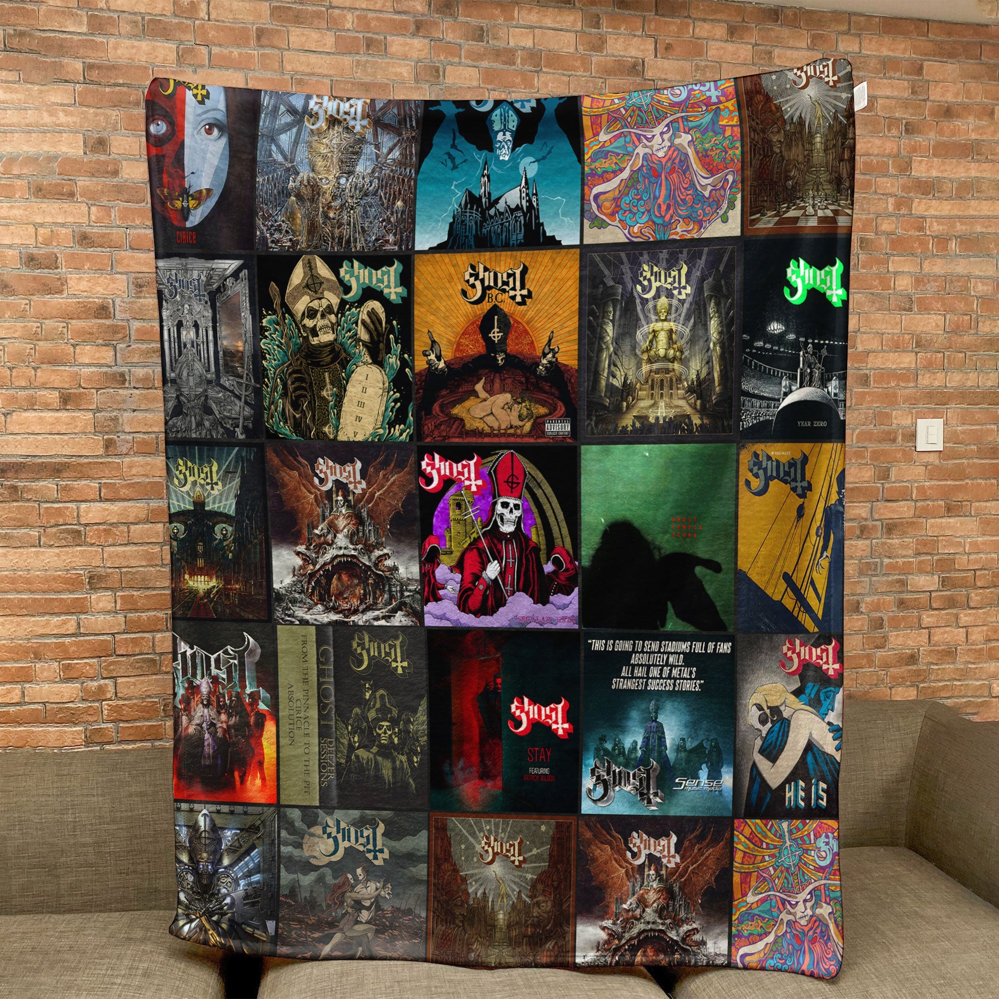Ghost Sherpa Blanket Dark Art & Metal Warmth Wrapped in Iconic Album Imagery