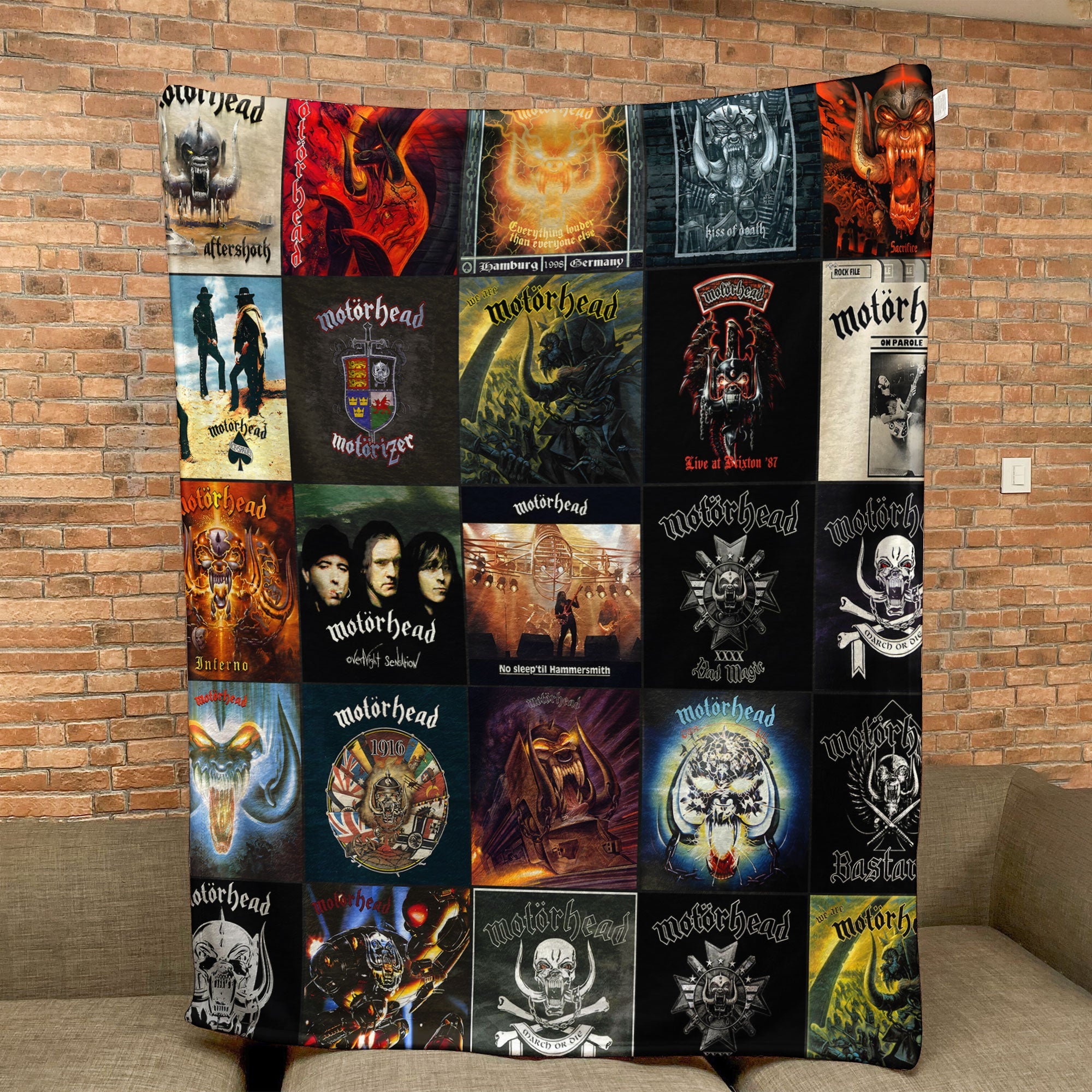 Motörhead Sherpa Blanket Heavy Metal Warmth Wrapped in Iconic Album Art