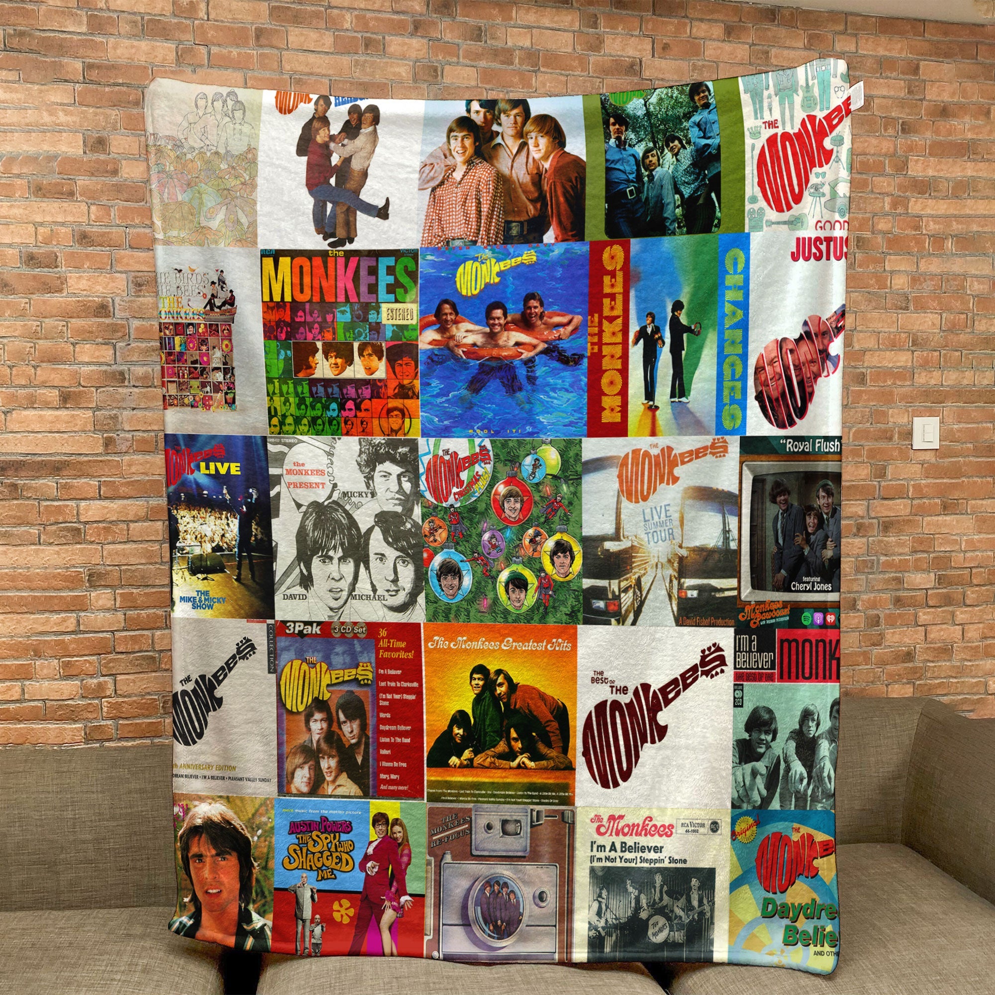 The Monkees Sherpa Blanket Retro Pop Warmth Wrapped in Iconic Album Art