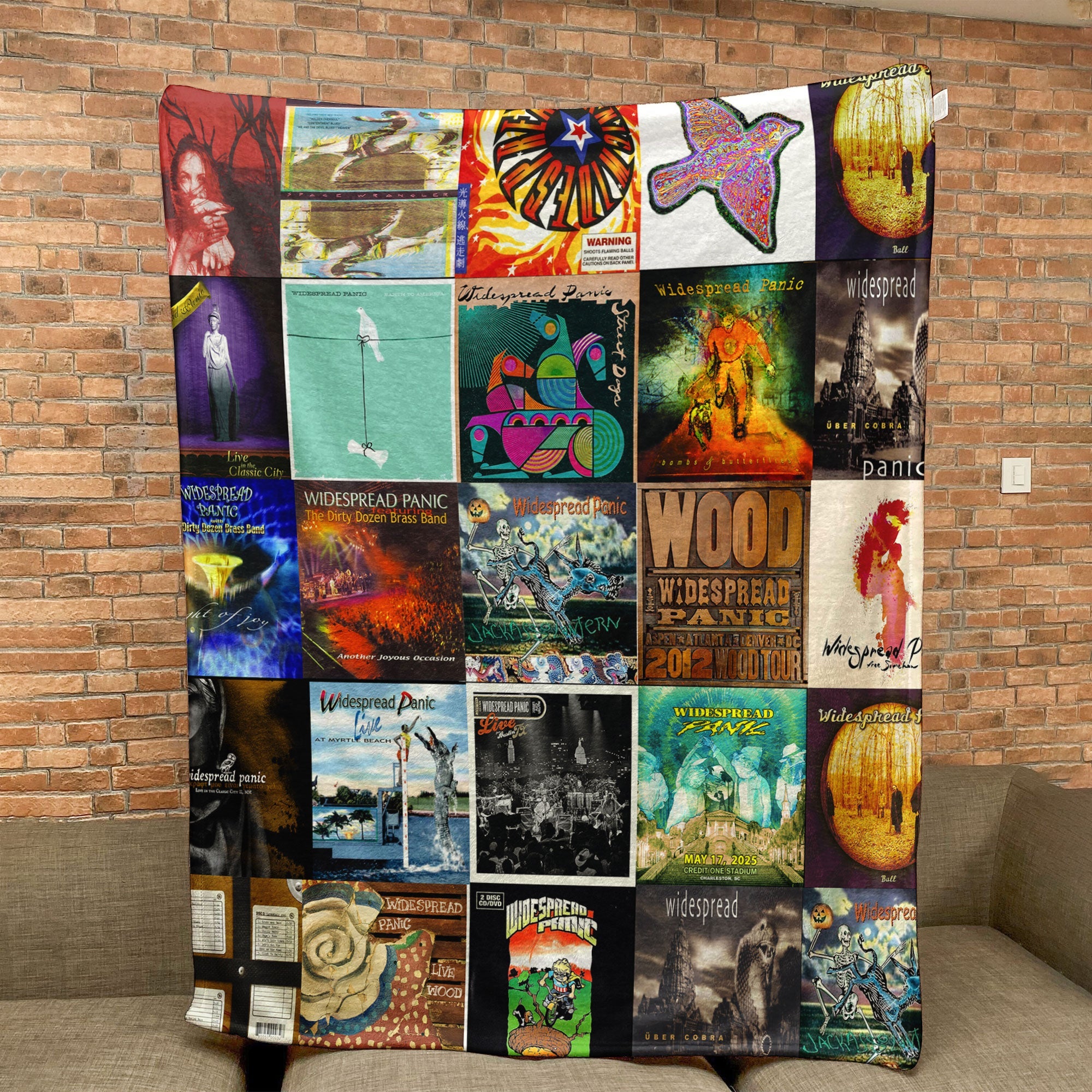 Widespread Panic Sherpa Blanket Jam Band Warmth Wrapped in Iconic Album Art