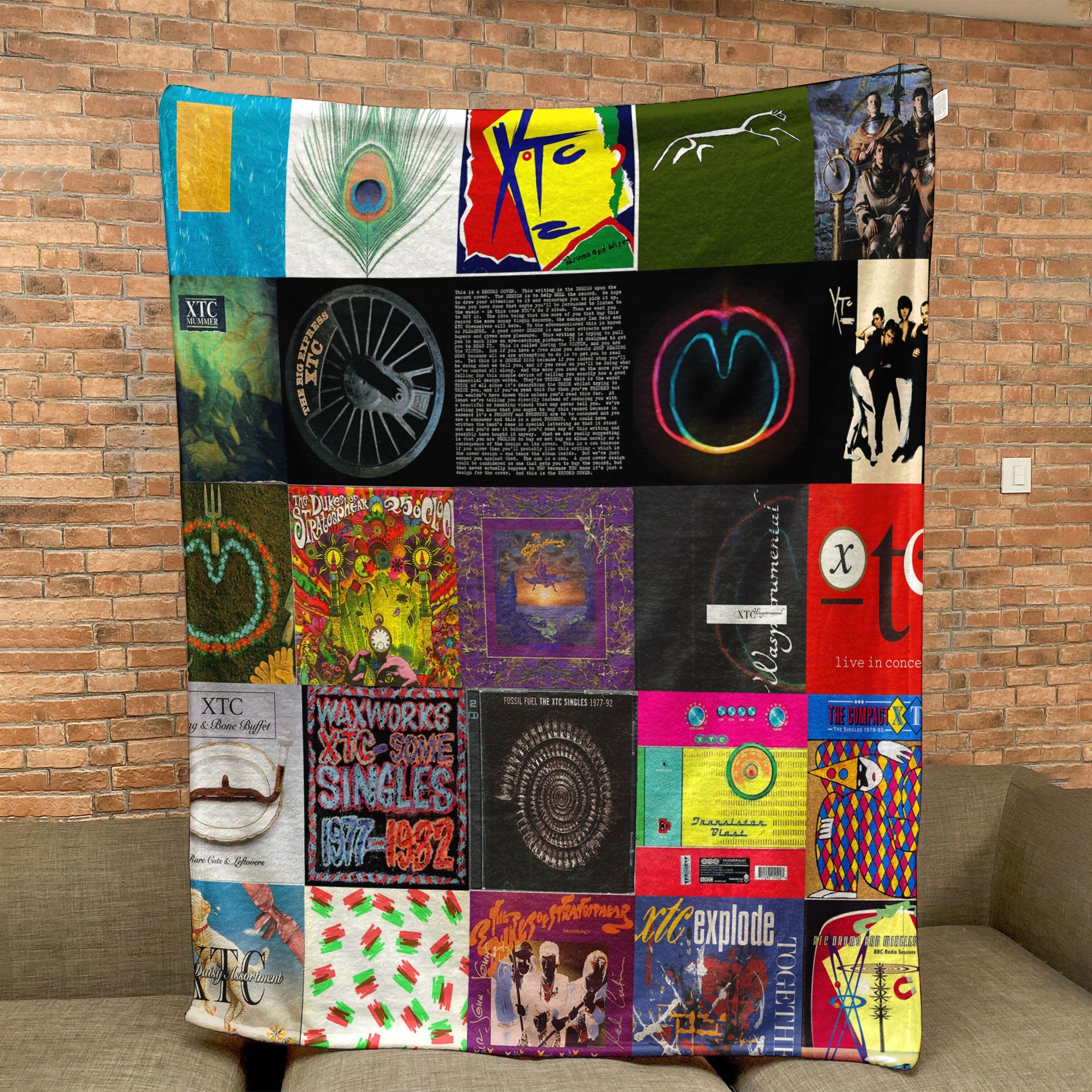 XTC Sherpa Blanket Art-Pop Warmth Wrapped in Iconic Album Imagery
