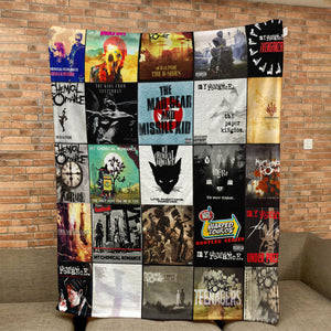 My Chemical Romance Sherpa Blanket Emotional Warmth Wrapped in Iconic MCR Art