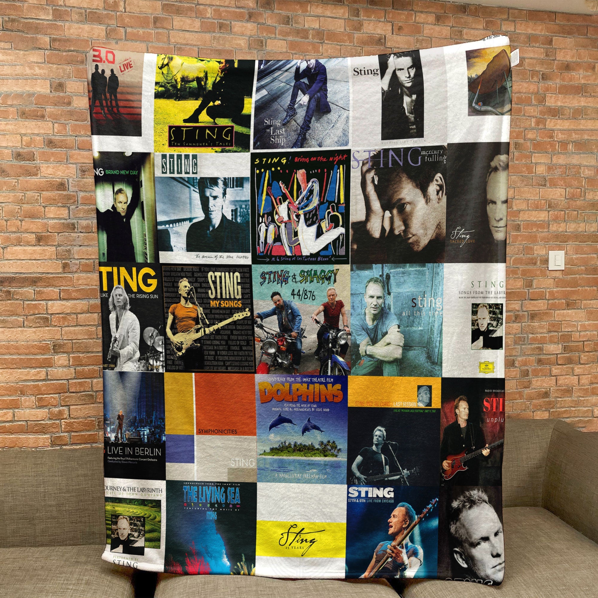 Sting Sherpa Blanket Timeless Elegance Wrapped in Iconic Album Art