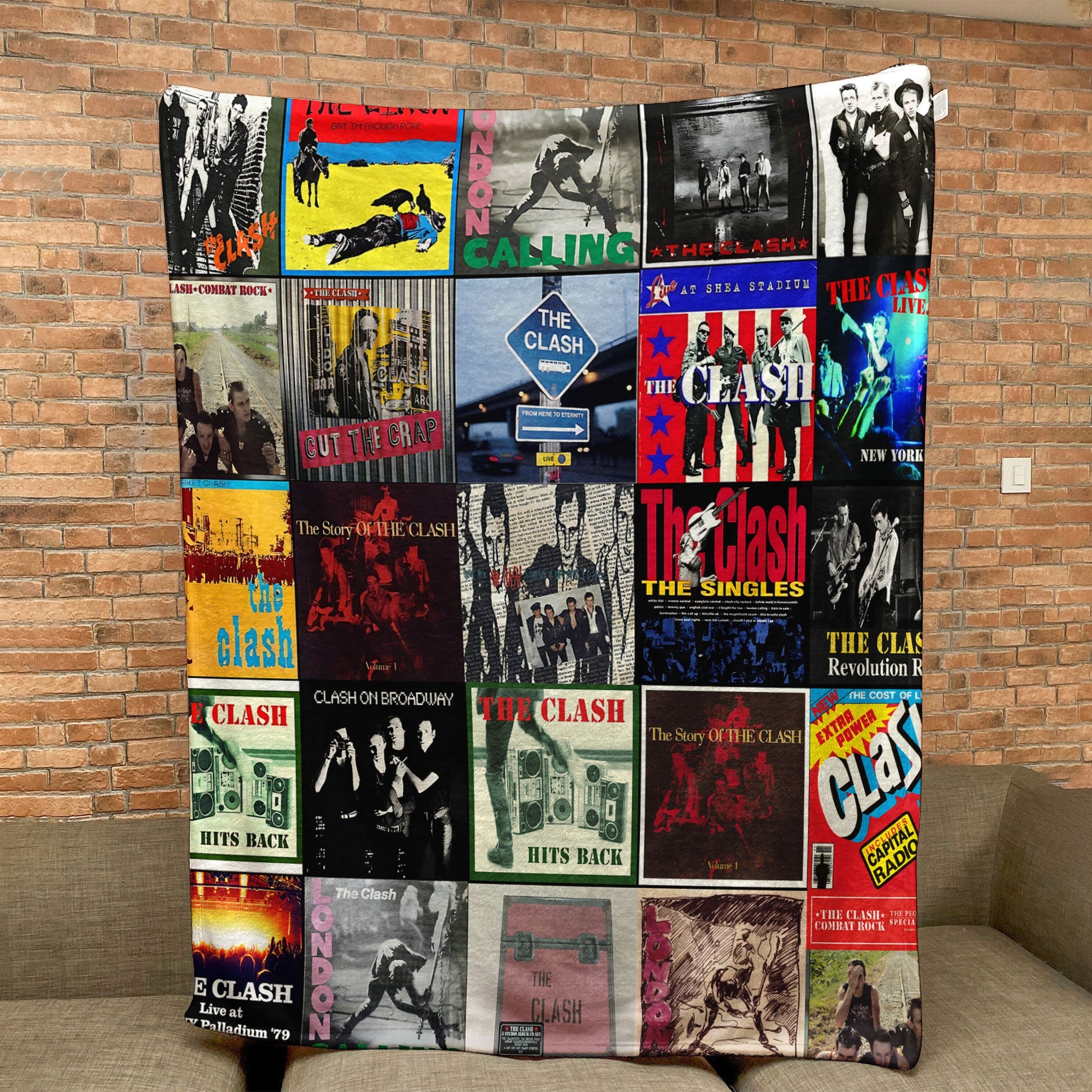 The Clash Sherpa Blanket Punk Rock Warmth Wrapped in Iconic Album Art