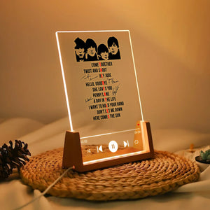 The Beatles LED Music Plaque Iconic Songs Edition