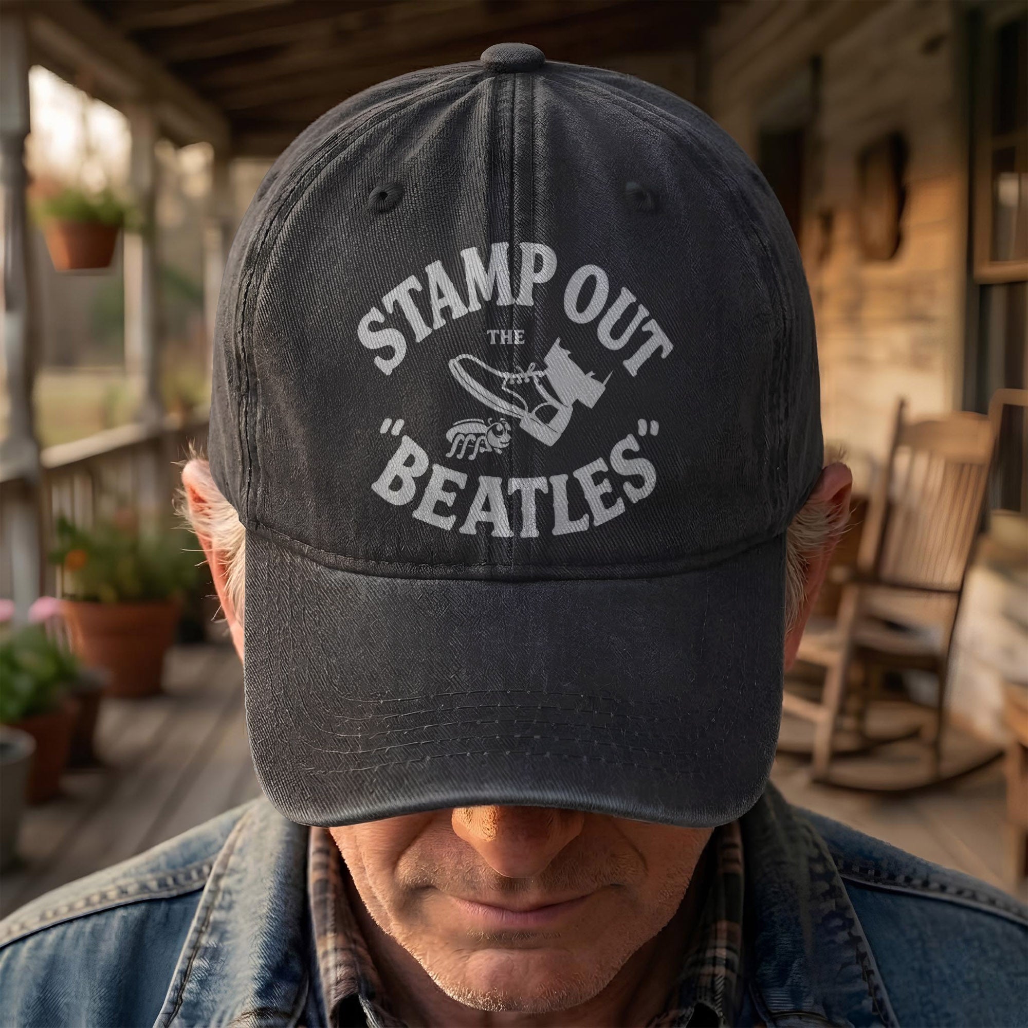 The Beatles Stamp Out Vintage 1960s Satire Graphic Music Merch Denim Cap Retro Vintage Dad Cap Gift For Dad (With Box)