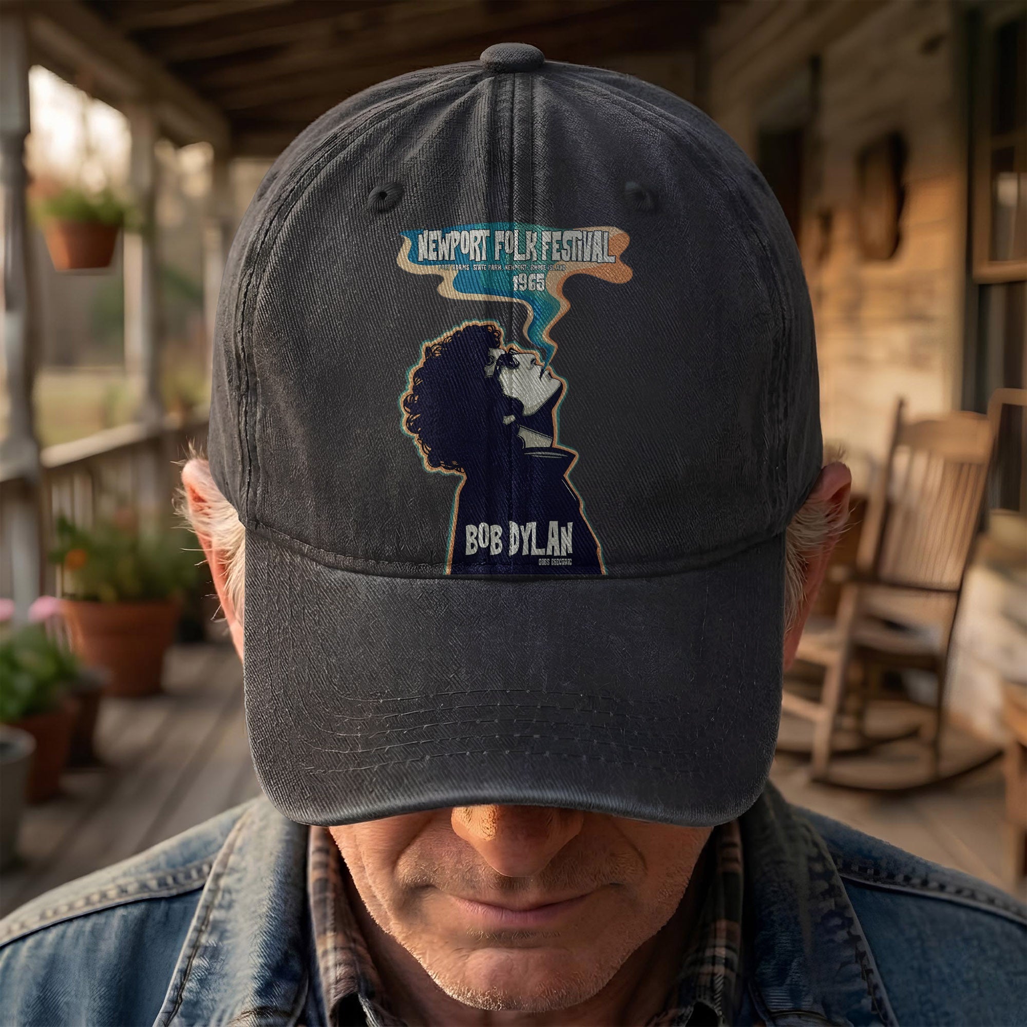 Bob Dylan Newport Folk Festival 1965 Goes Electric Vintage Graphic Denim Cap Retro Vintage Dad Cap Gift For Dad (With Box)